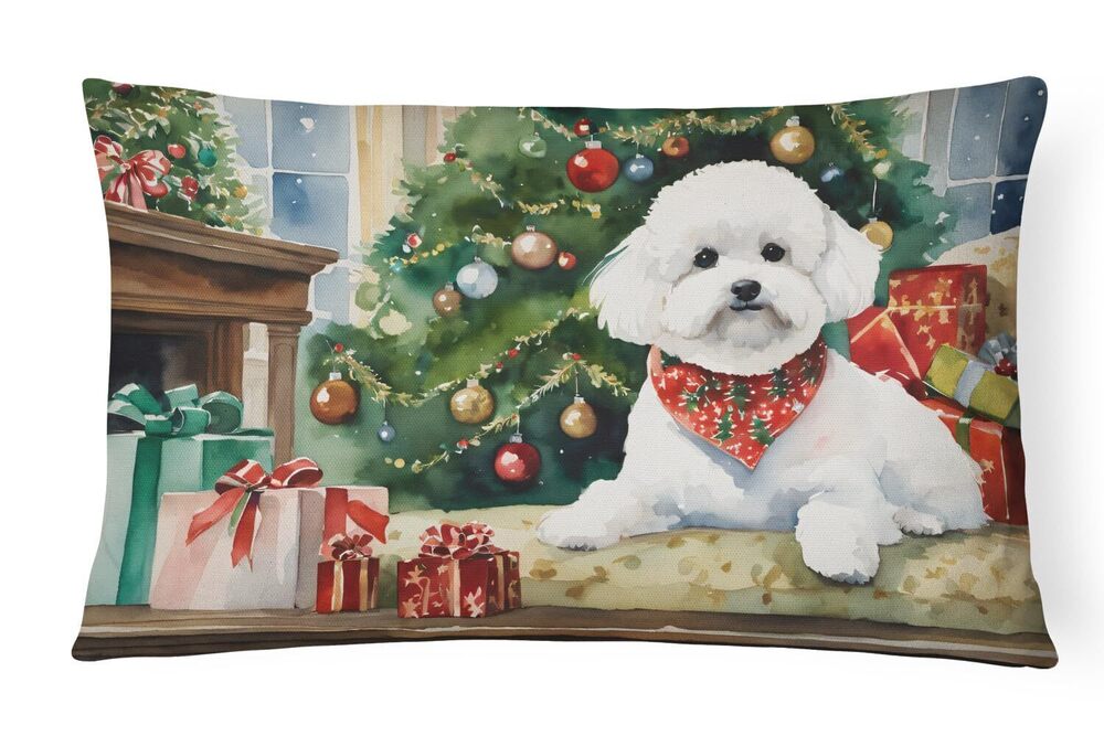 1954 DAC2611PW1216 Bichon Frise Cozy Christmas Throw Pillow Machine